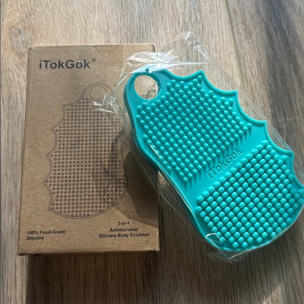 Silicone Body Scrubber - blue